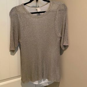 Silver mesh sparkle shirt